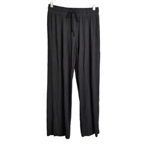 NWT Andie The Wide Leg Pant Black Elastic Drawstring Lounge XS